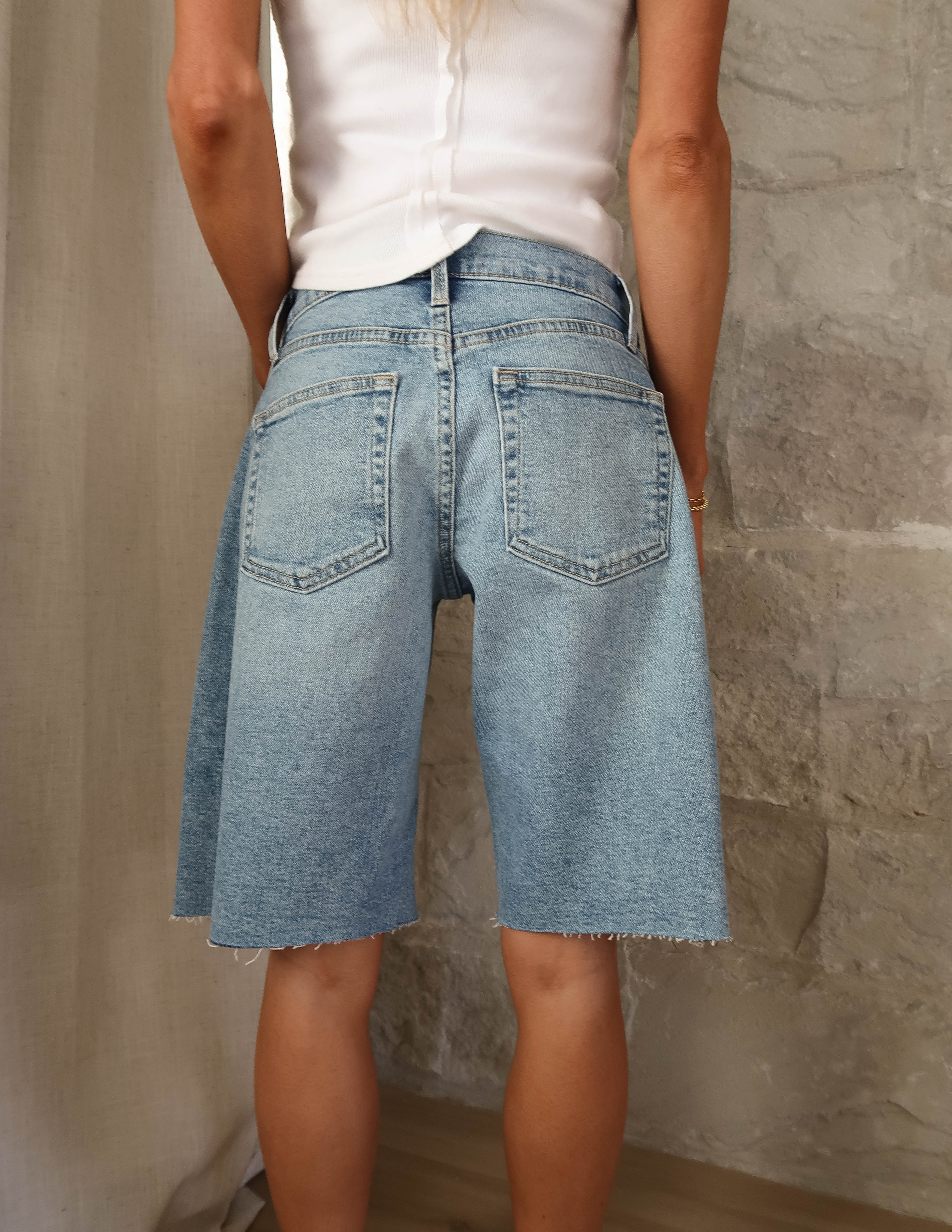 Sunlit Denim Shorts - Image 3