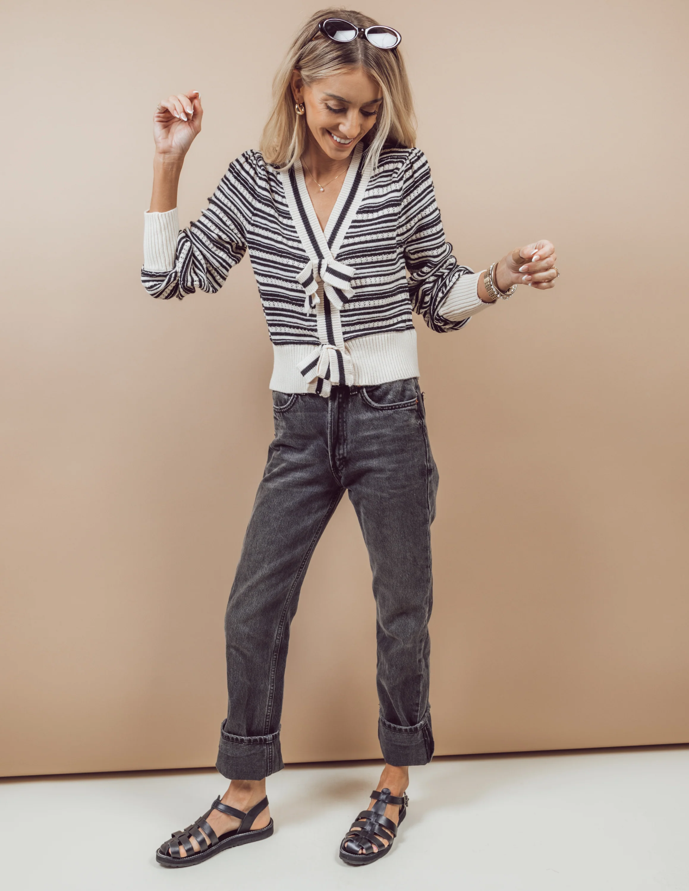 Tori Striped Cardigan - Image 7