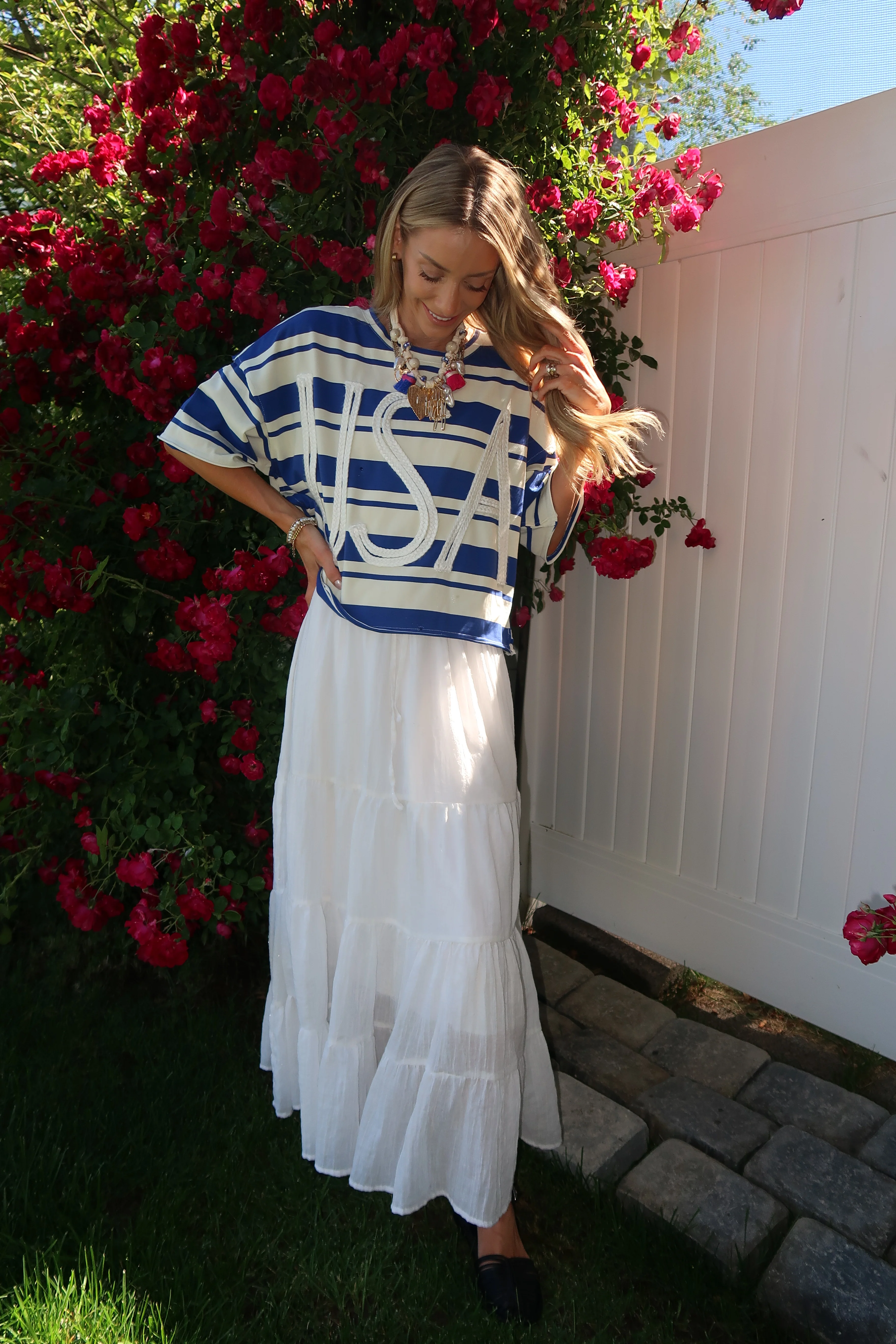 USA Stripe Short Sleeve Top - Image 3