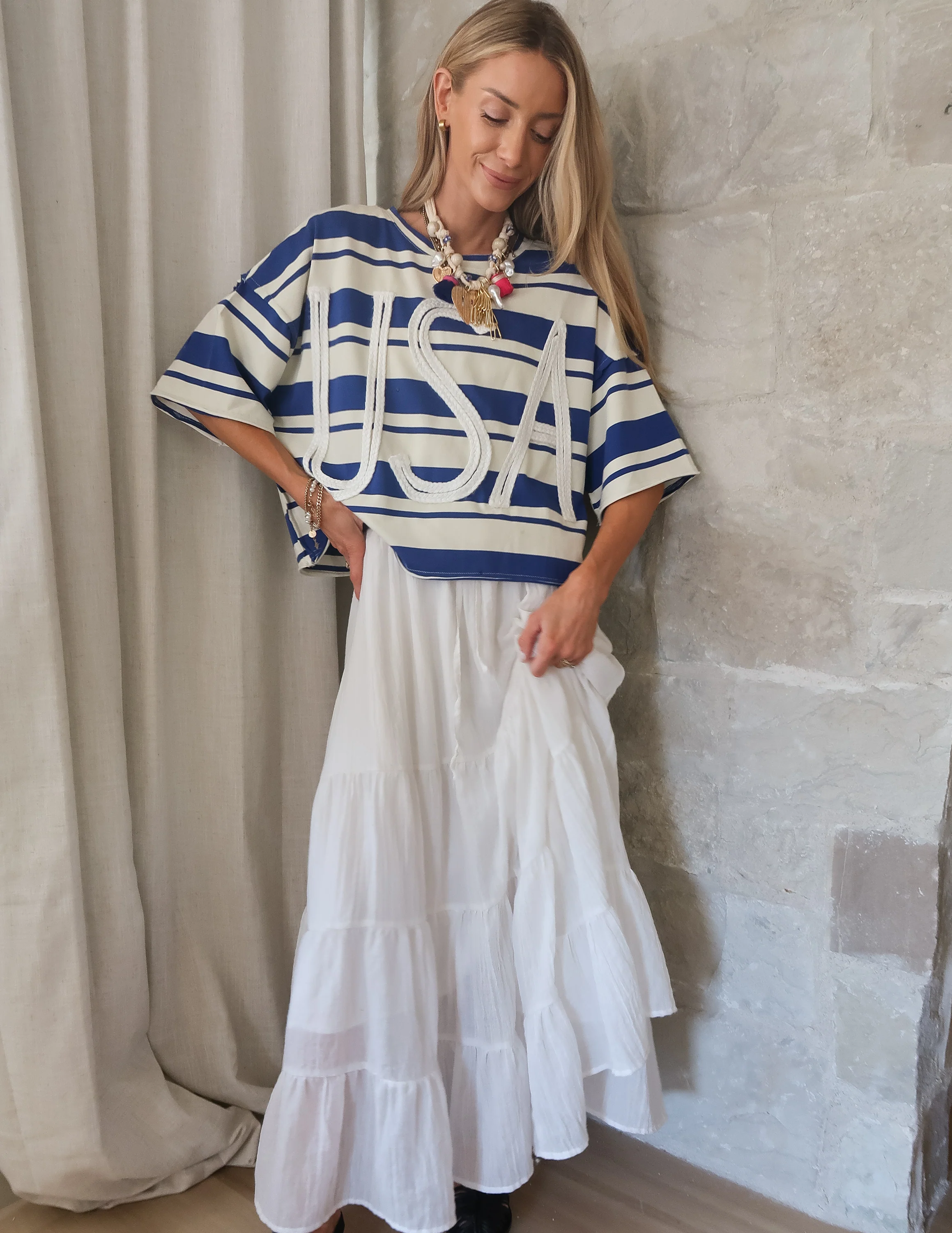 USA Stripe Short Sleeve Top - Image 6