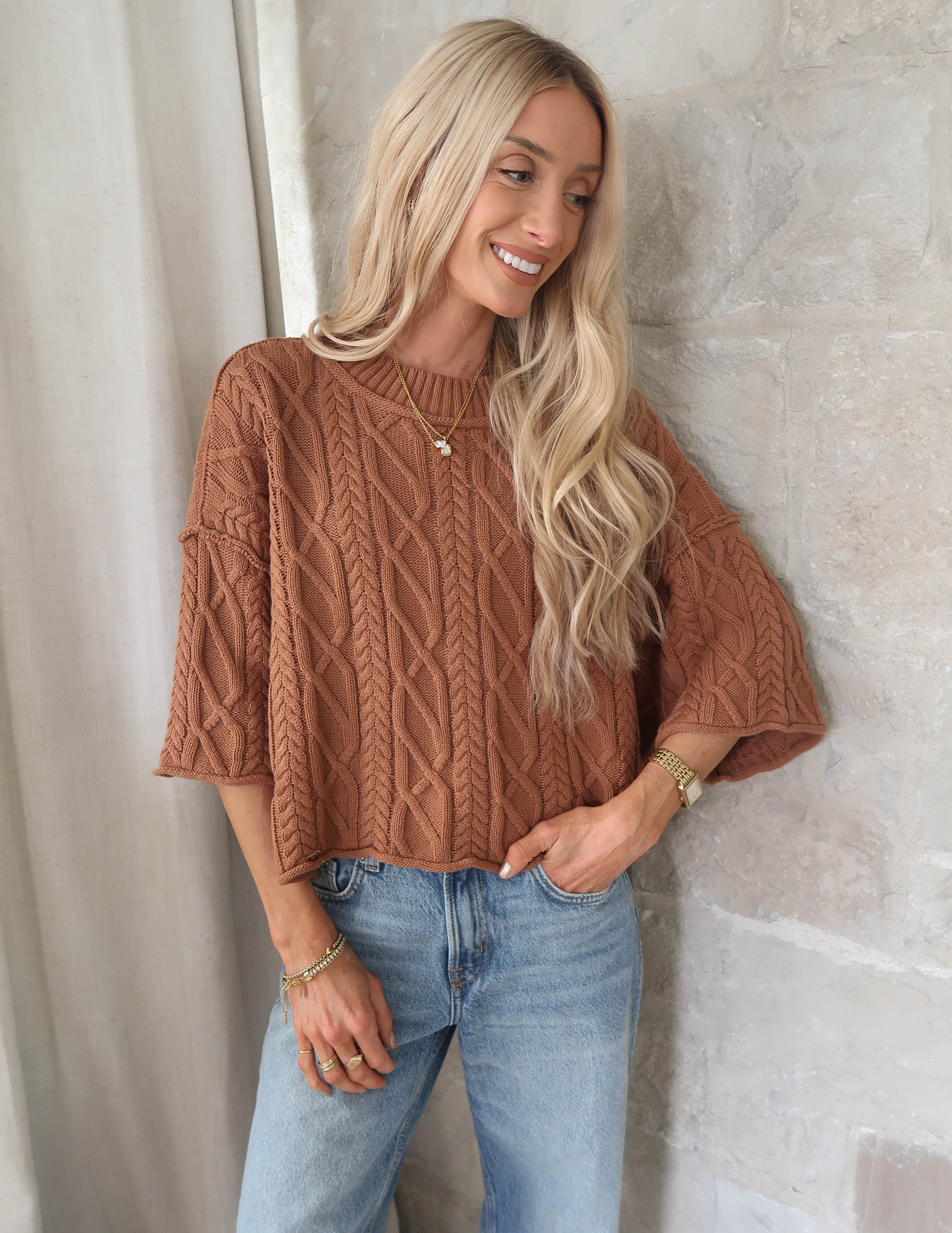 Washed Ashore Cable Sweater - Image 3